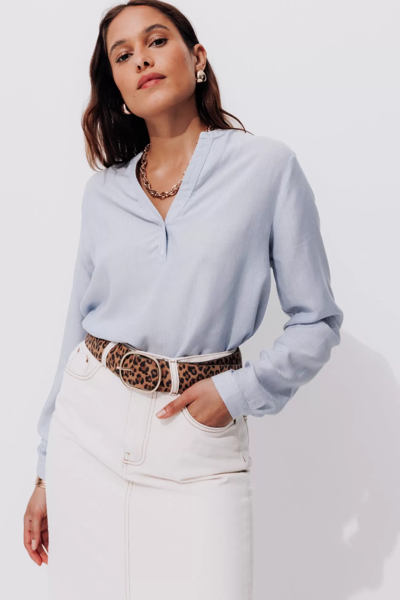 Blouse rayée Femme - Rayé bleu | Promod Cheap