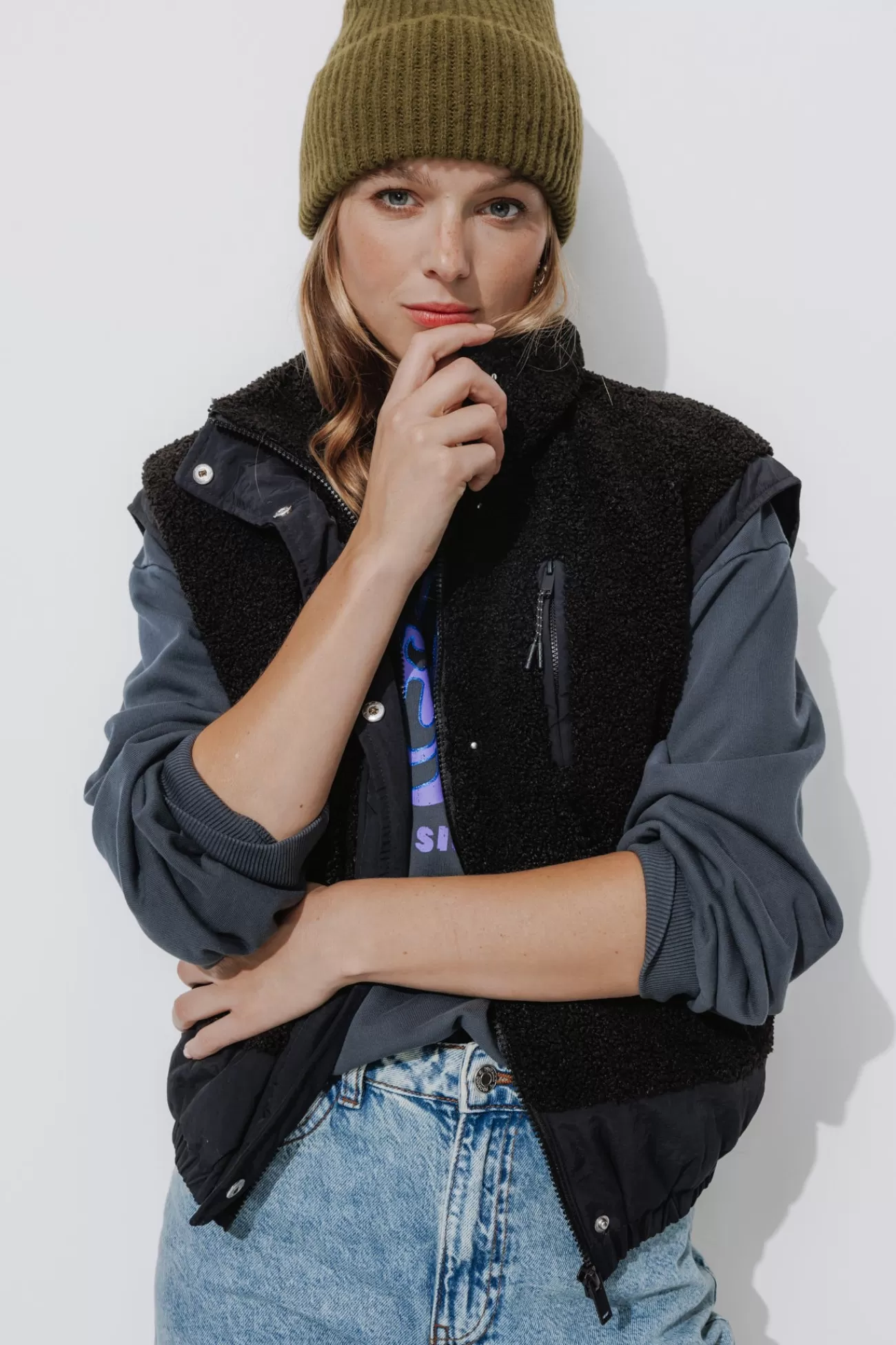 Blouson en moumoute Femme - | Promod Clearance