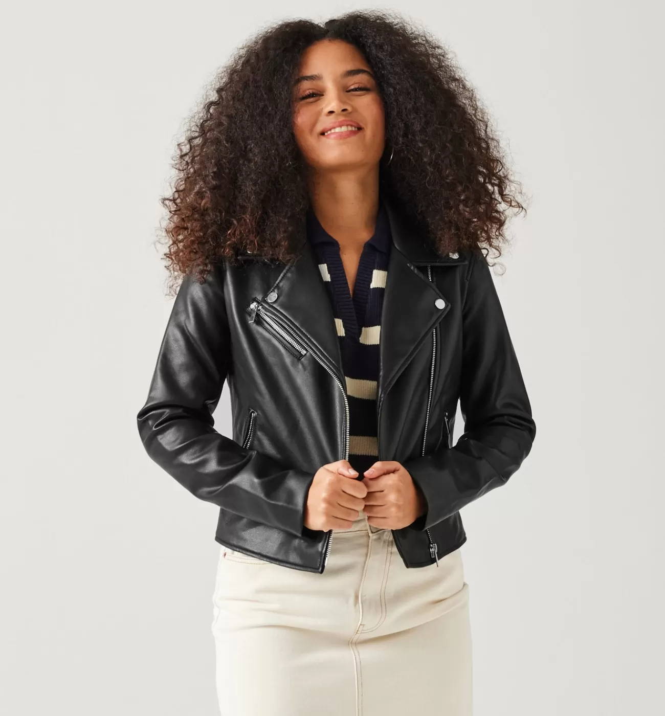 Blouson en simili cuir Femme - | Promod Best