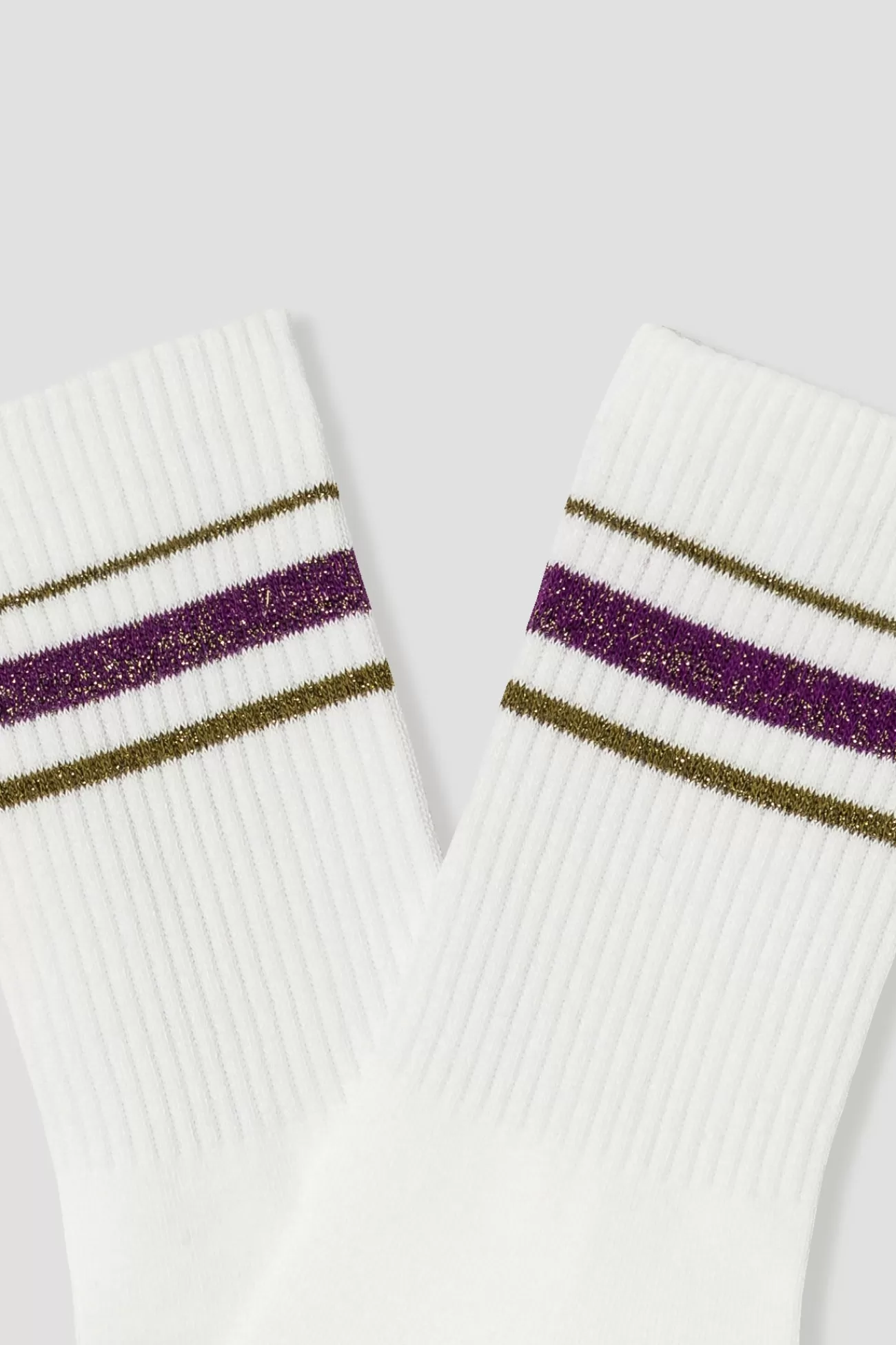 Chaussettes rayées irisées - Imprimé écru | Promod Best Sale