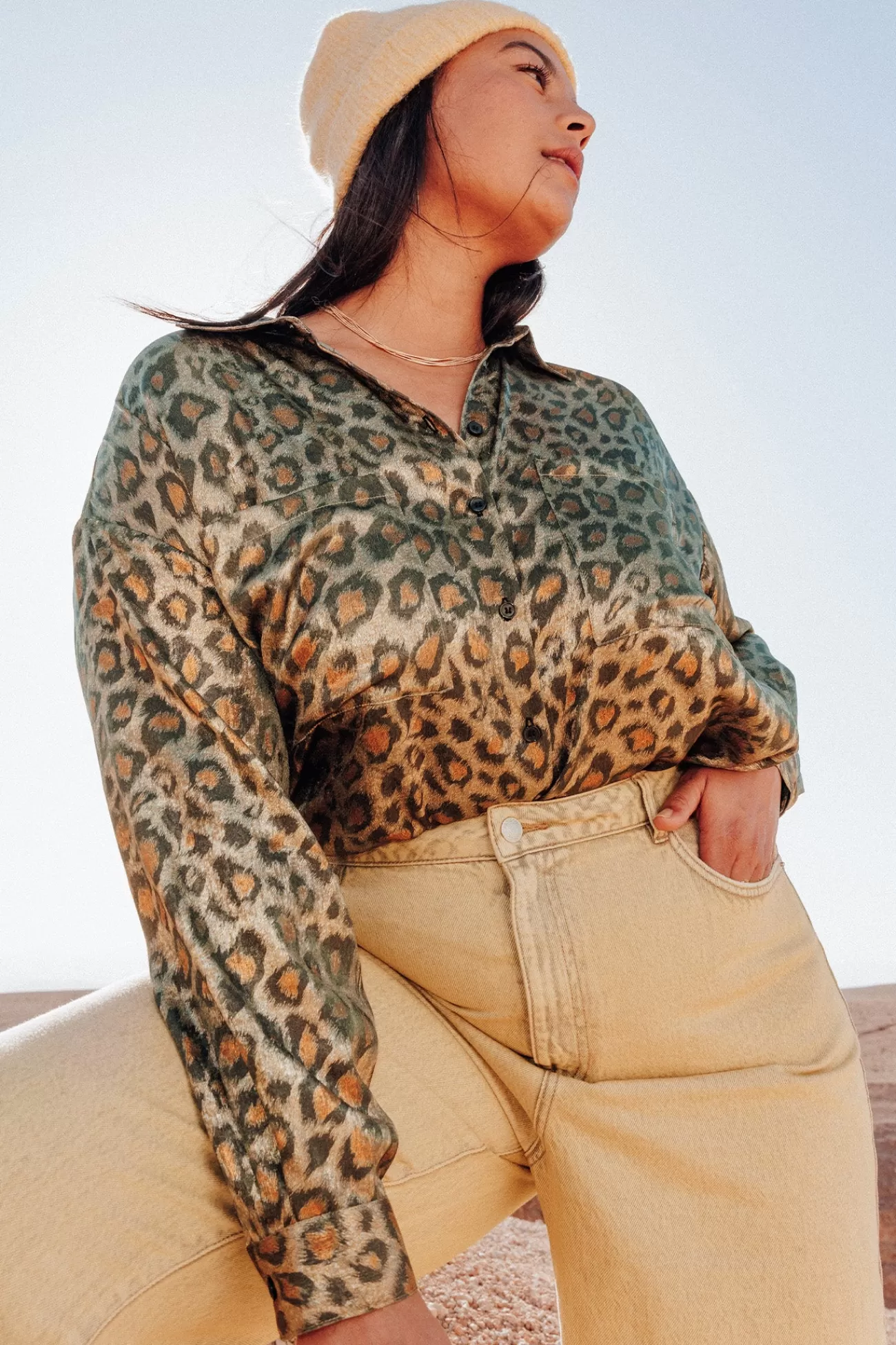 Chemise irisée motif léopard - Imprimé multicolore | Promod Online