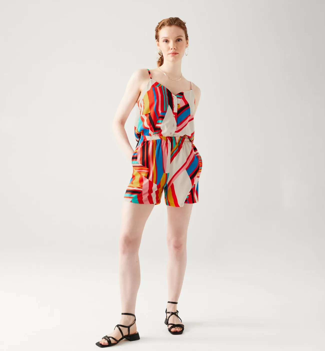 Combishort imprimé Femme - Imprimé multicolore | Promod Shop