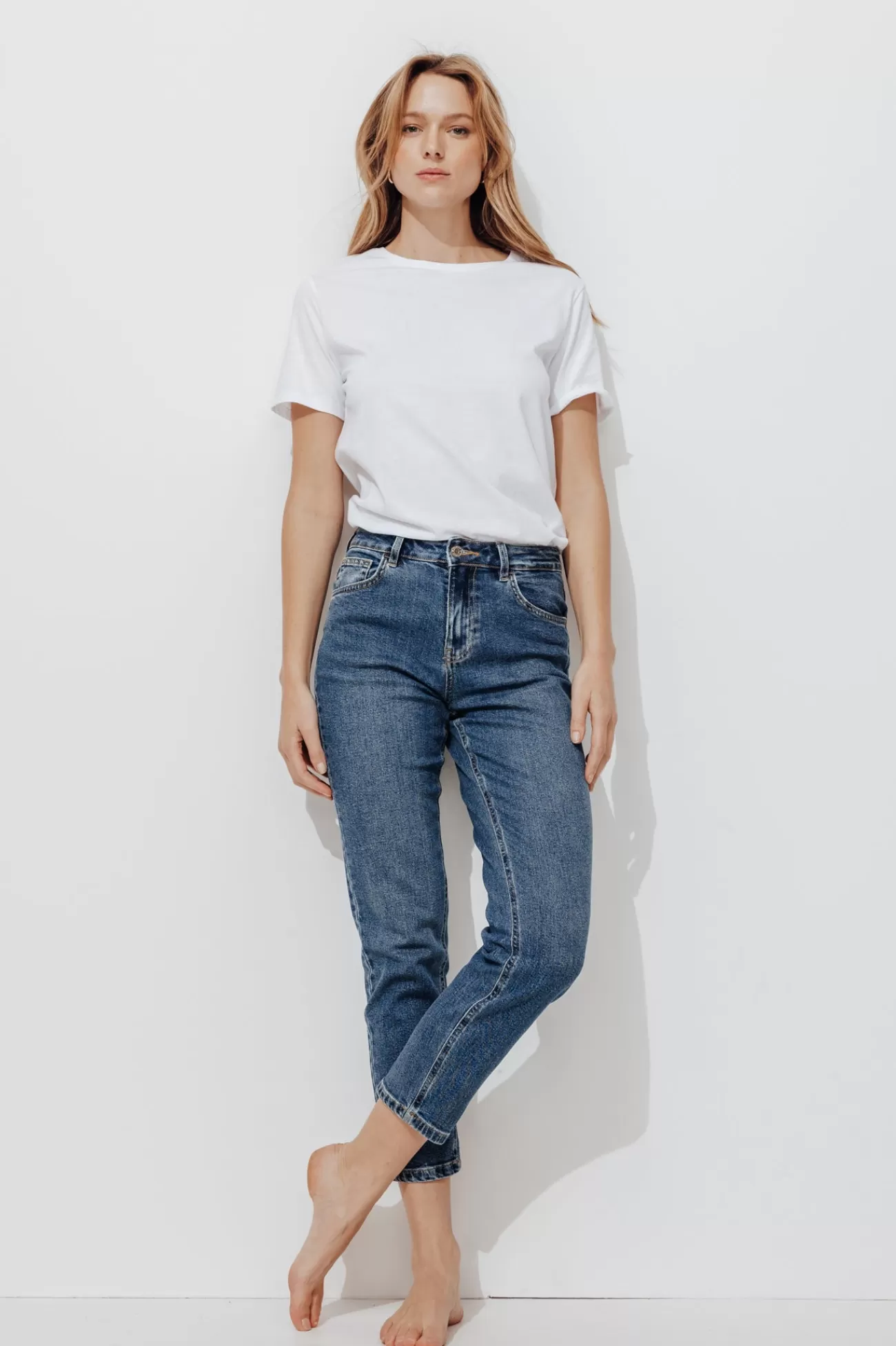 GASTON jean slim cropped Femme - Jean moyen | Promod Sale