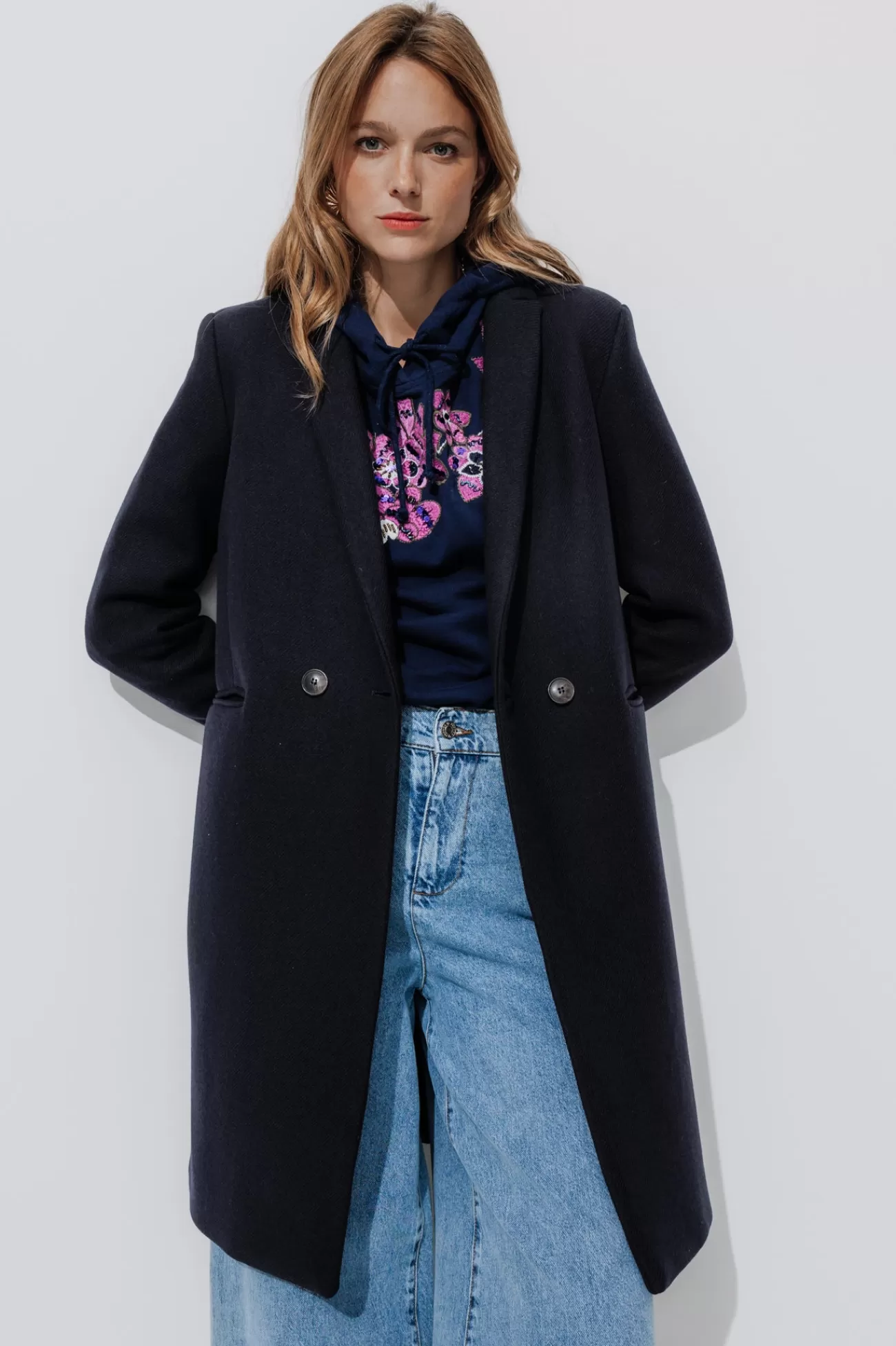 GISELE long manteau en laine - | Promod Store