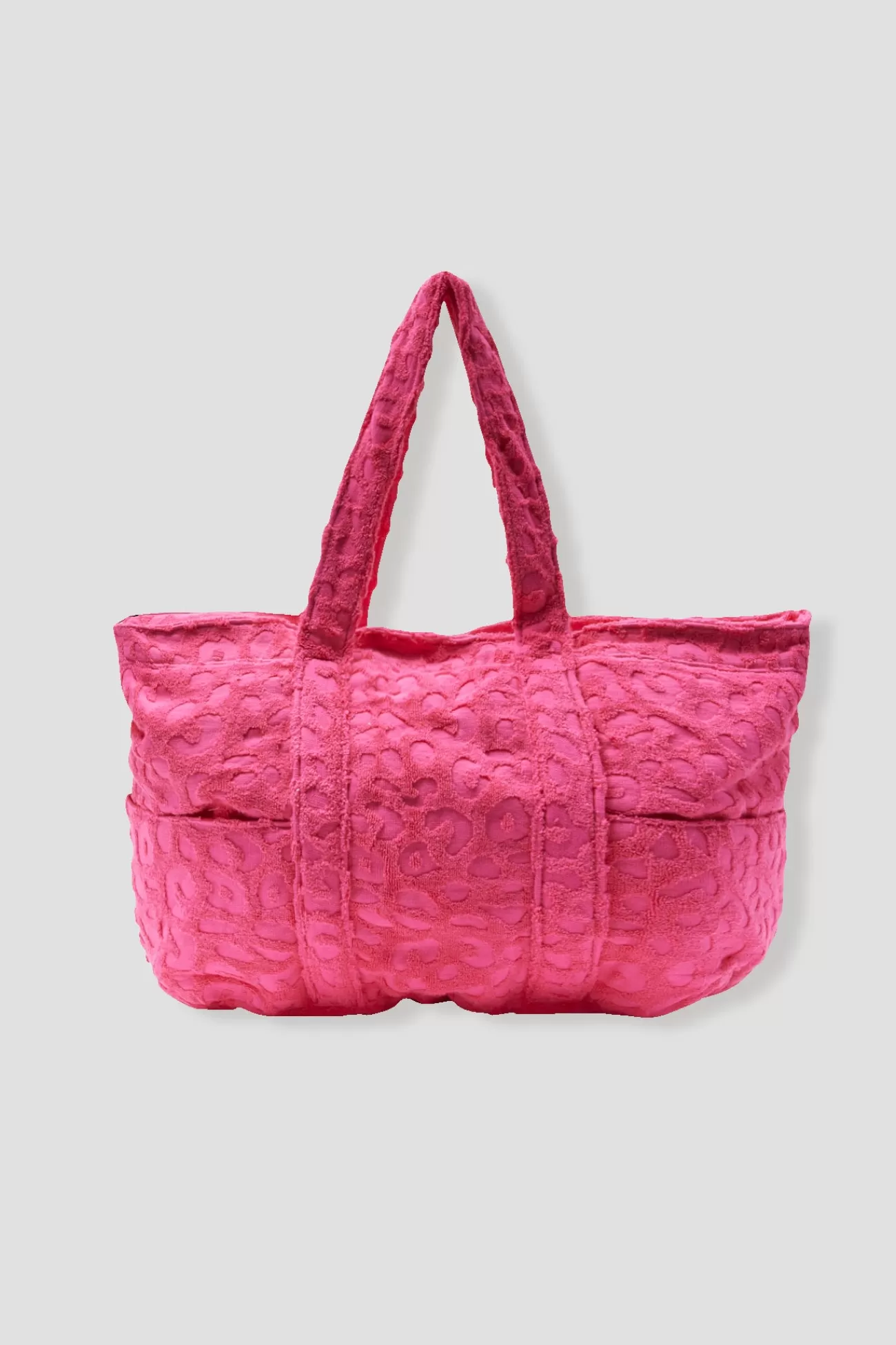 Grand sac zippé en éponge - Rose fuchsia | Promod New