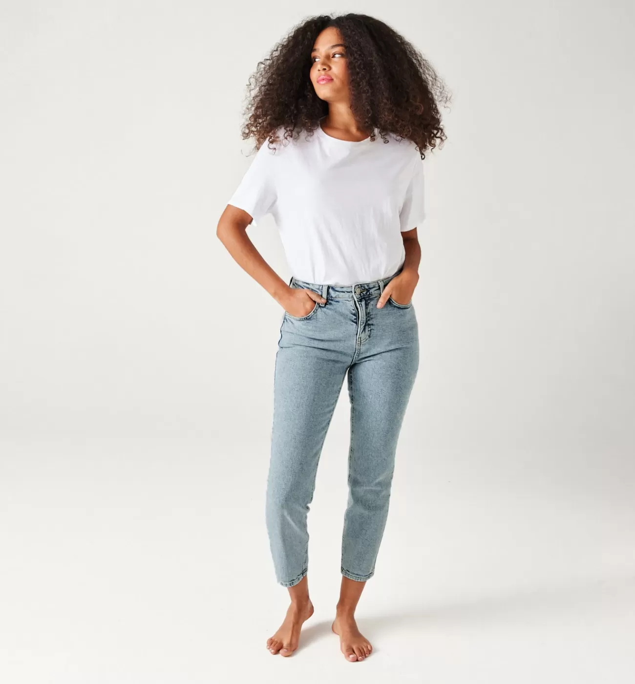 Jean slim cropped Femme GASTON - Jean clair | Promod New