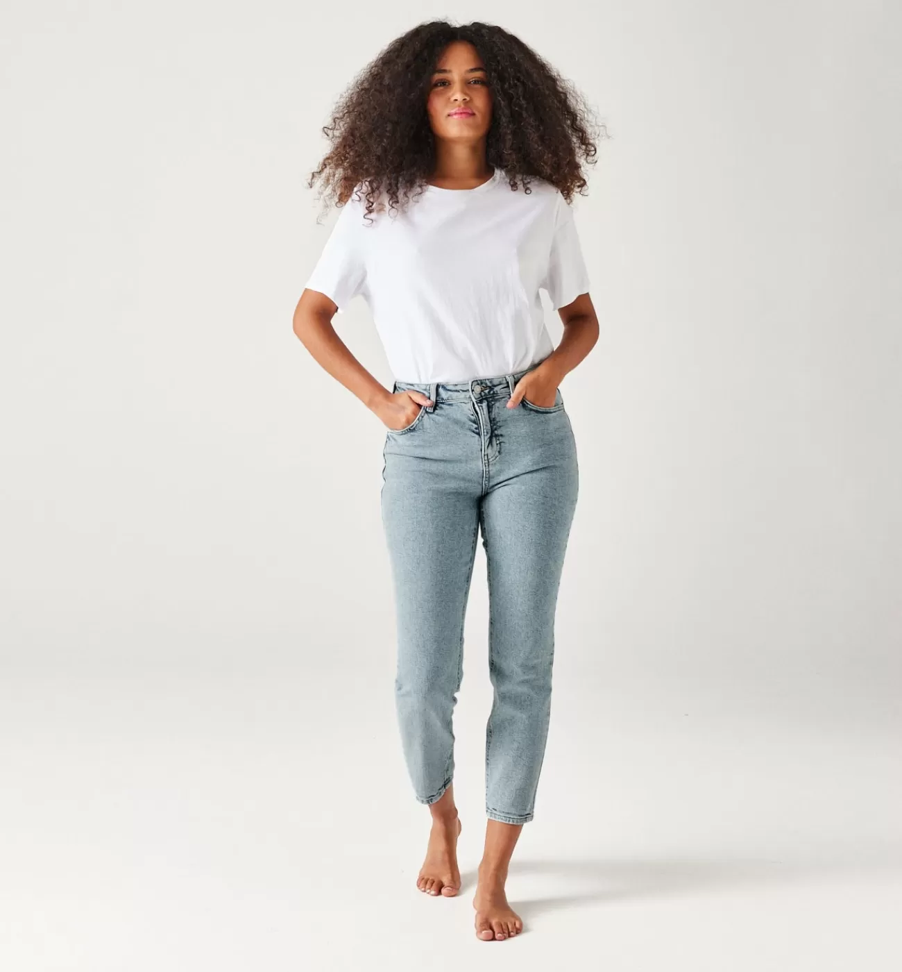 Jean slim cropped Femme GASTON - Jean clair | Promod New