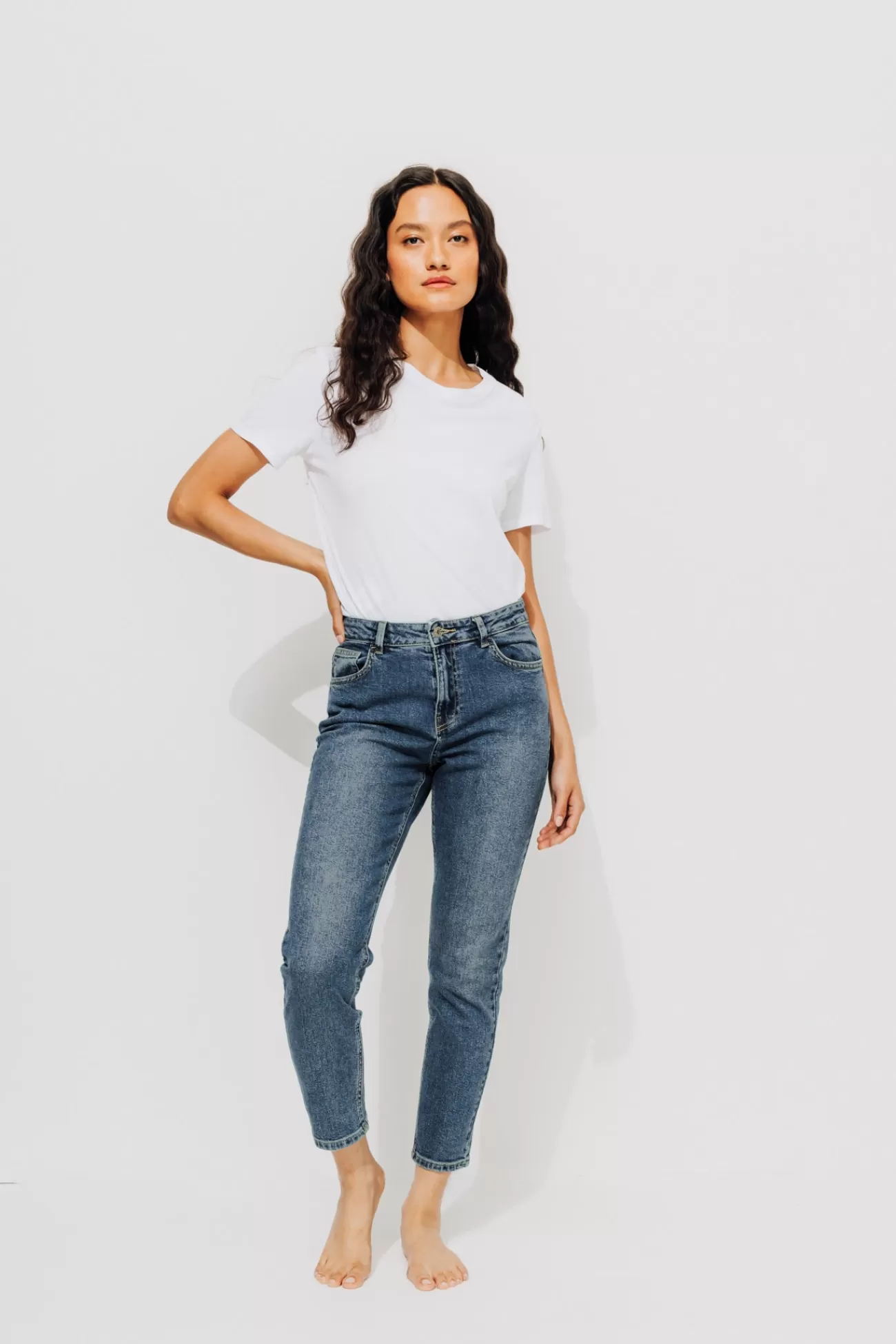 Jean slim cropped Femme GASTON - Jean moyen | Promod Discount