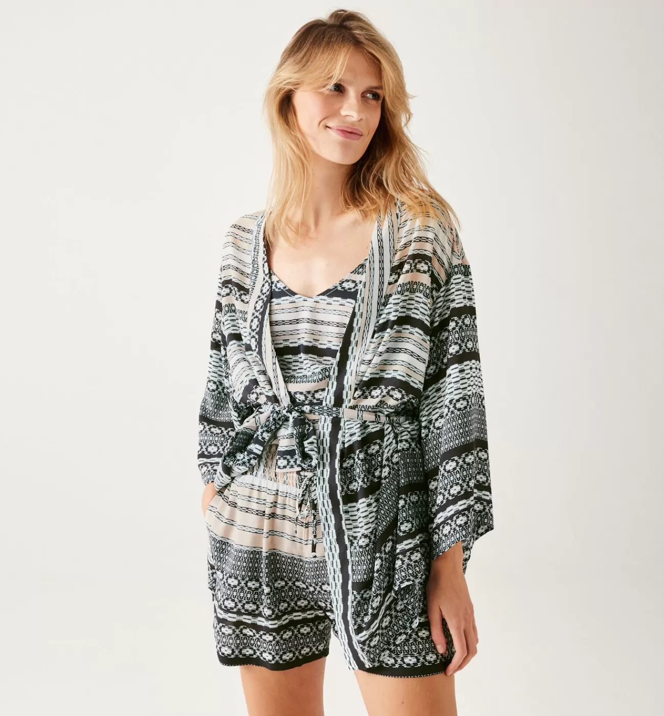 Kimono imprimé homewear - Imprimé multicolore | Promod New