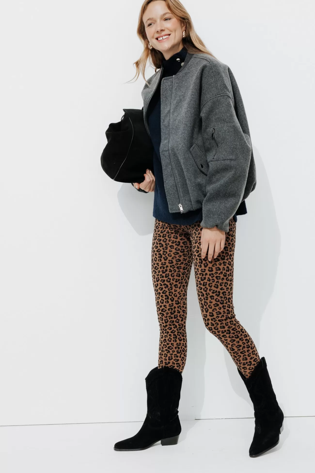 Leggings d'hiver motif léopard - Imprimé caramel | Promod Cheap