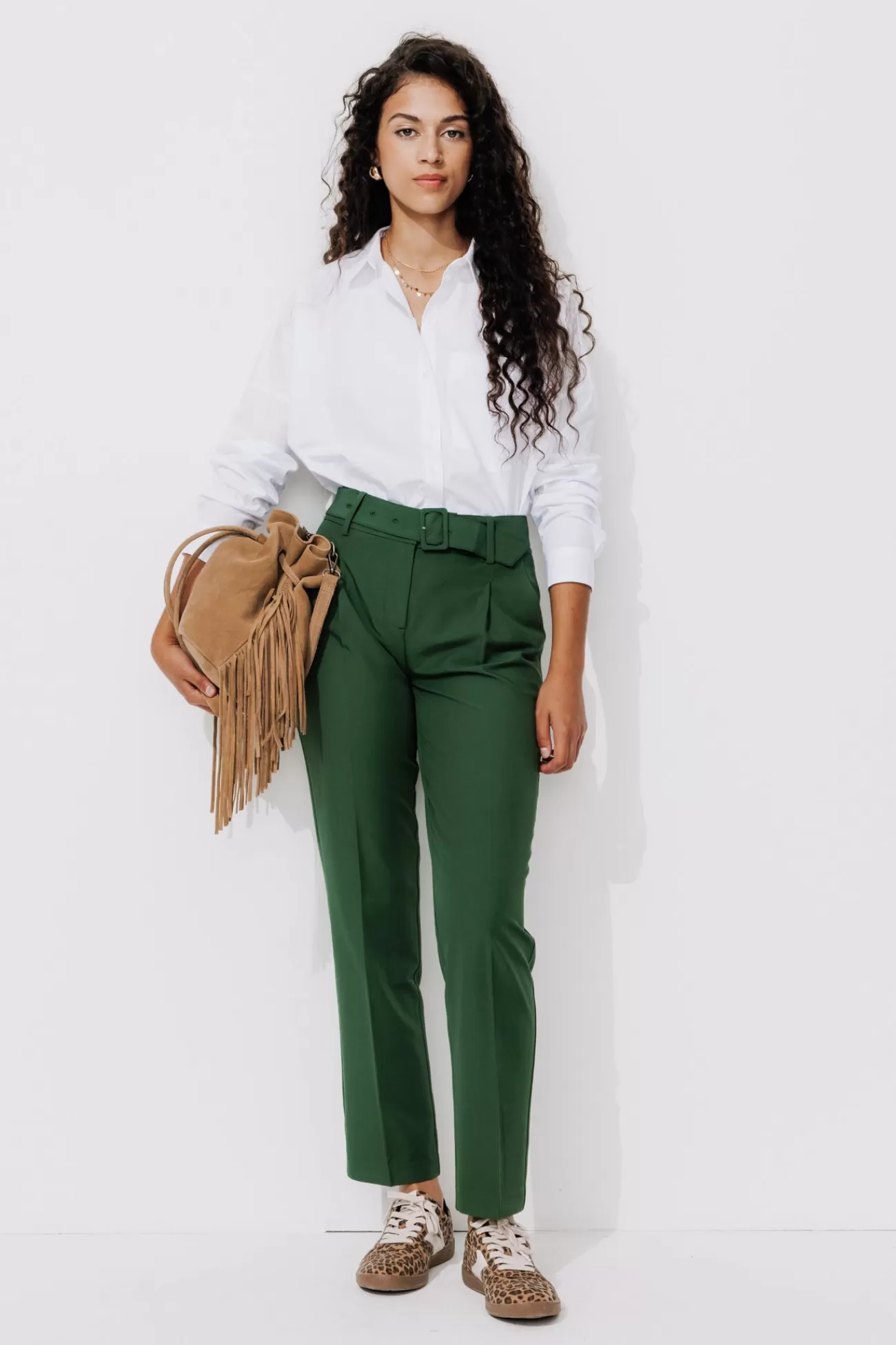 Pantalon carrot Femme - Vert émeraude | Promod Cheap