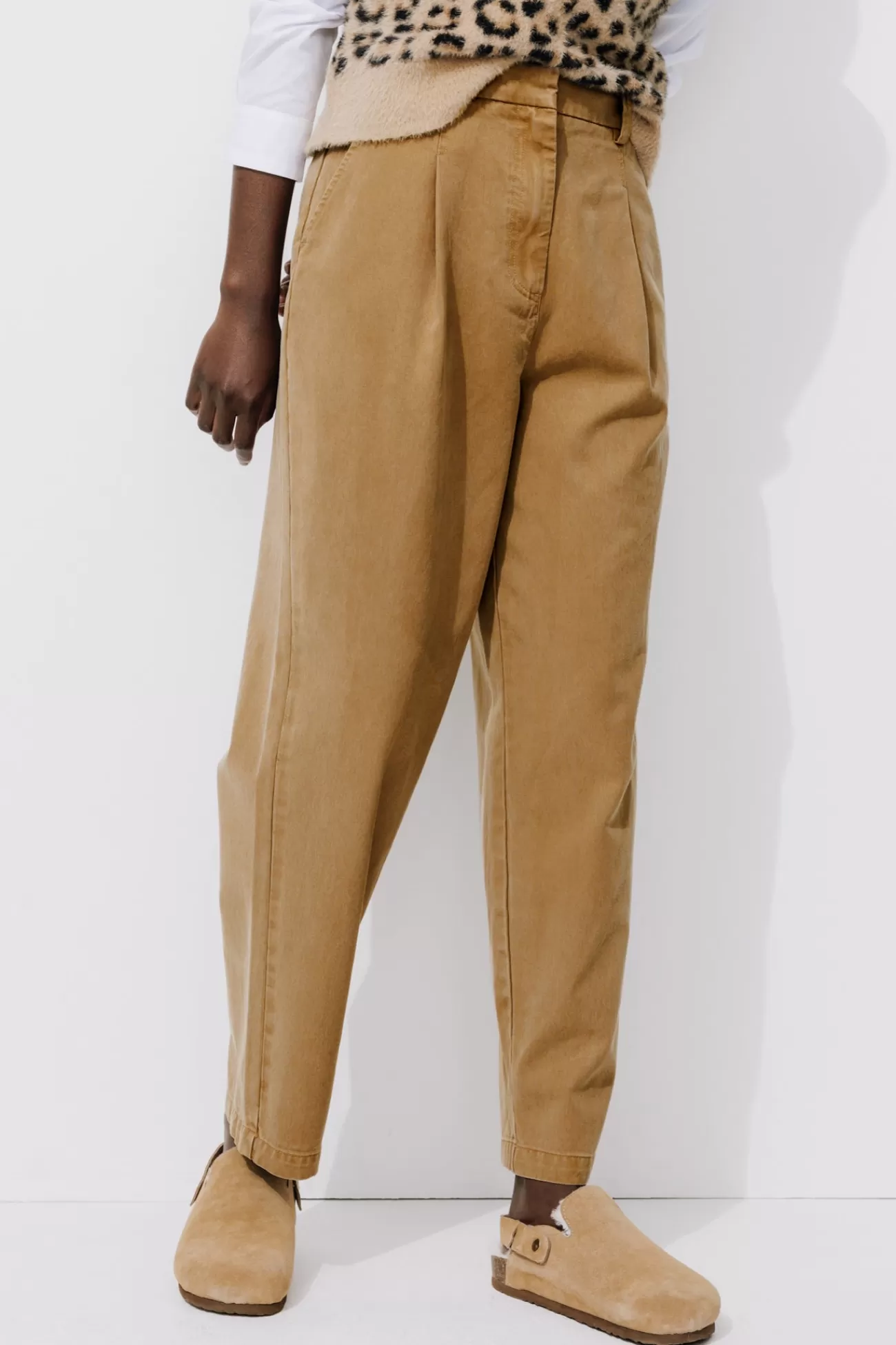 Pantalon chino à pinces Femme - | Promod Cheap