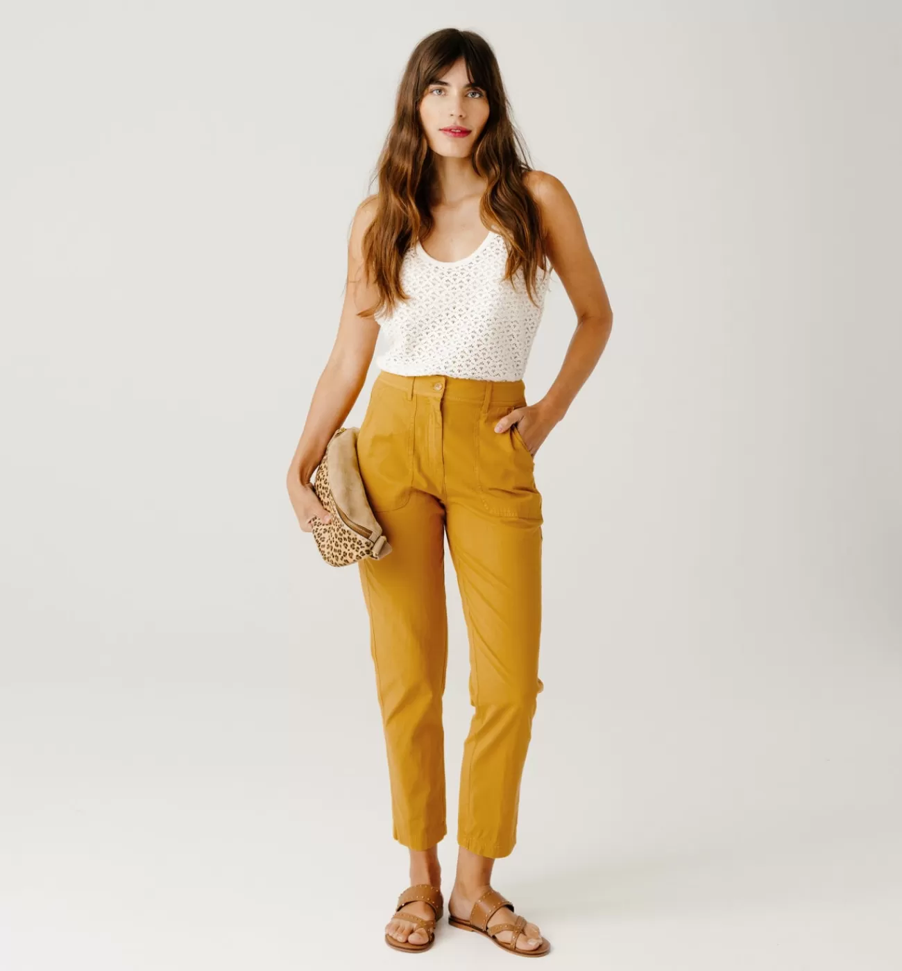 Pantalon en toile de coton - | Promod Cheap