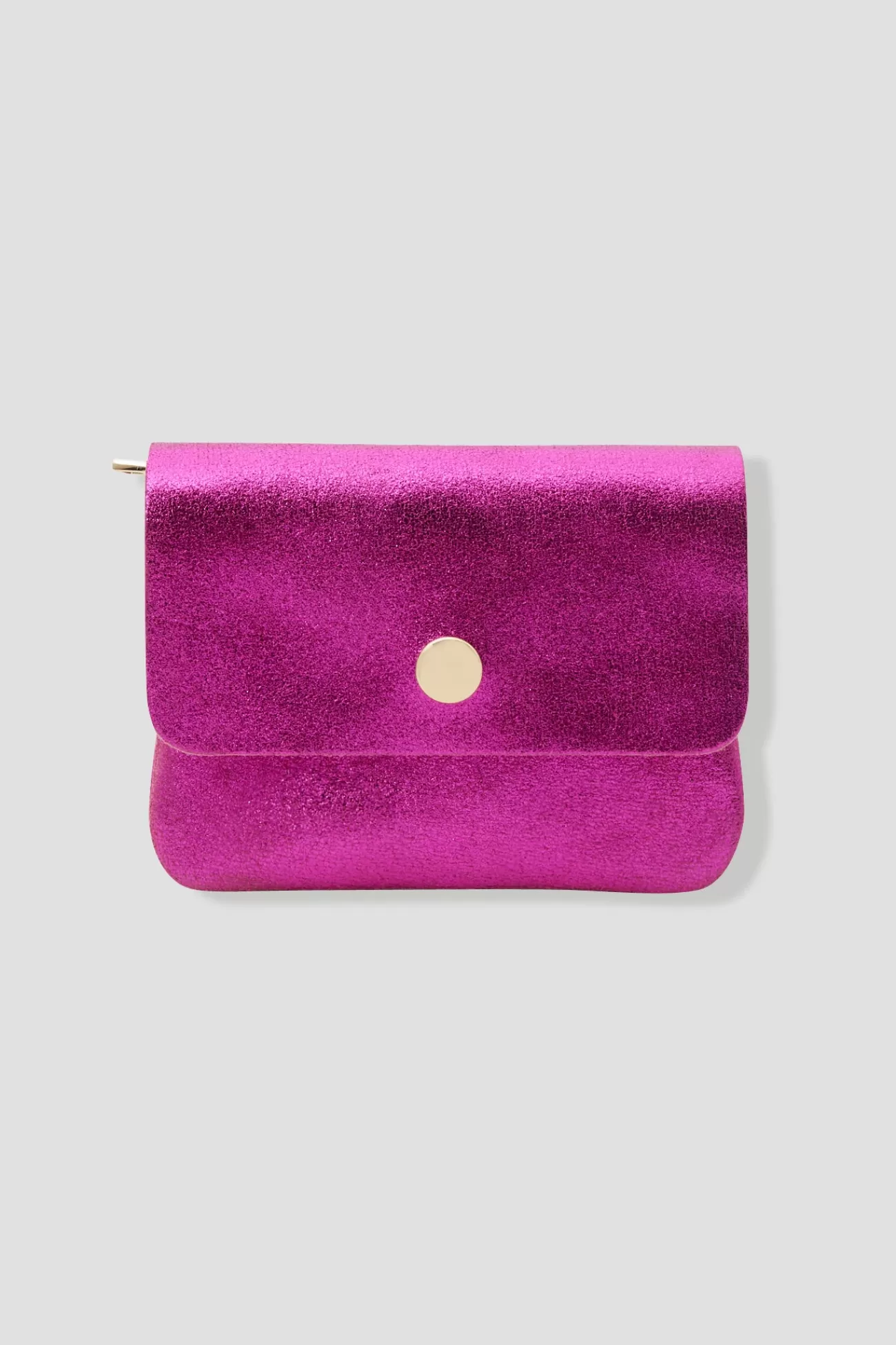 Petit porte-monnaie cuir irisé - Rose fuchsia | Promod New