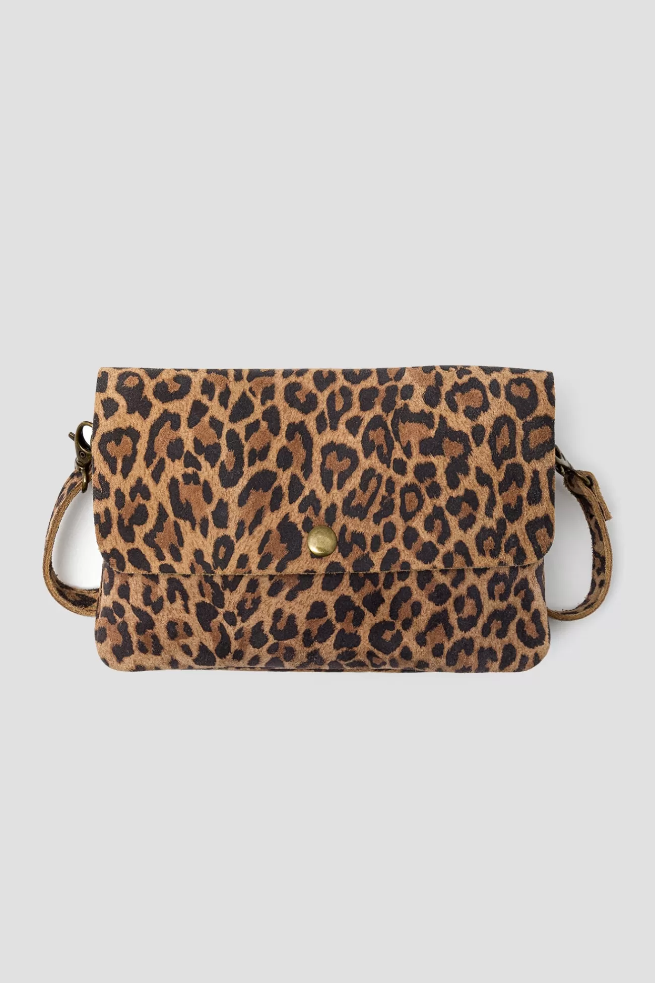 Pochette léopard en cuir - Imprimé camel | Promod Best Sale