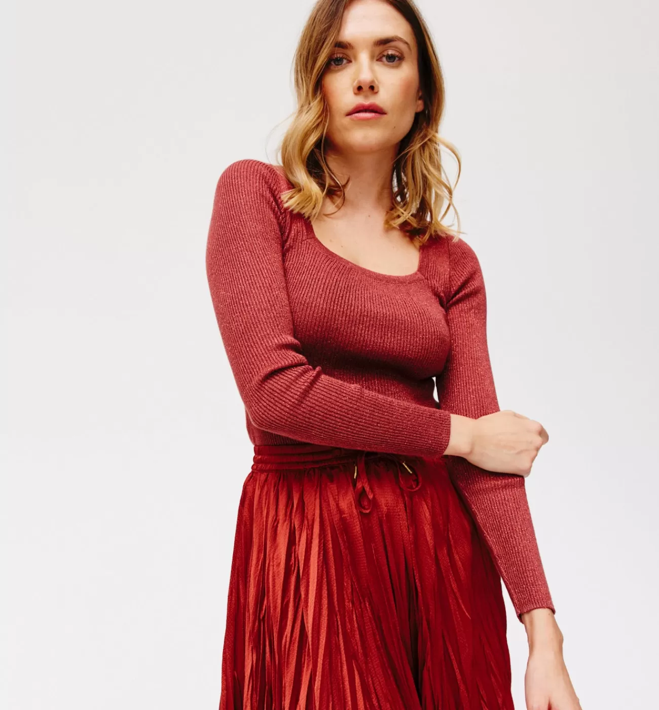 Pull côtelé irisé Femme - | Promod Flash Sale