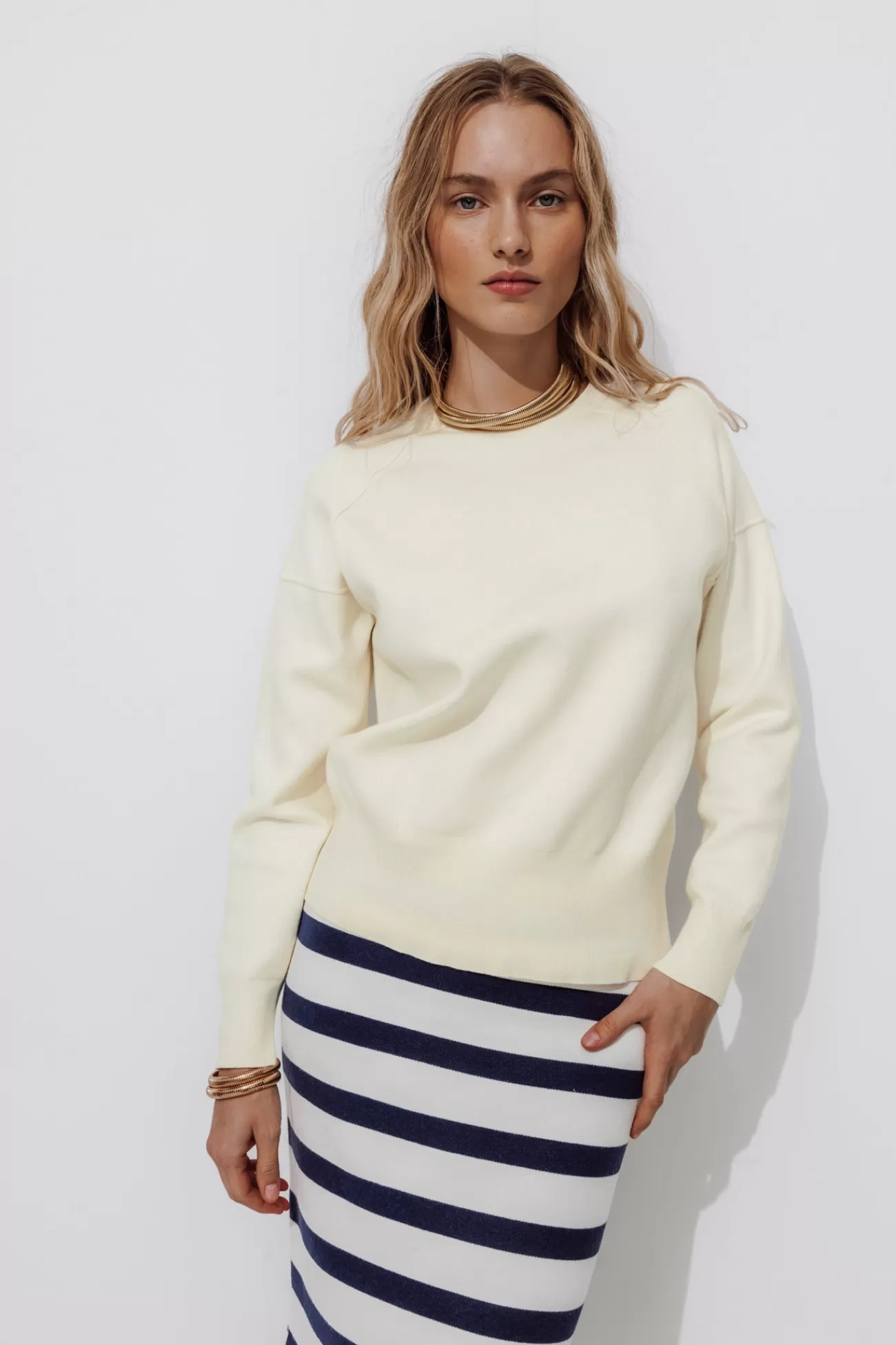 Pull maille compacte uni Femme - | Promod New