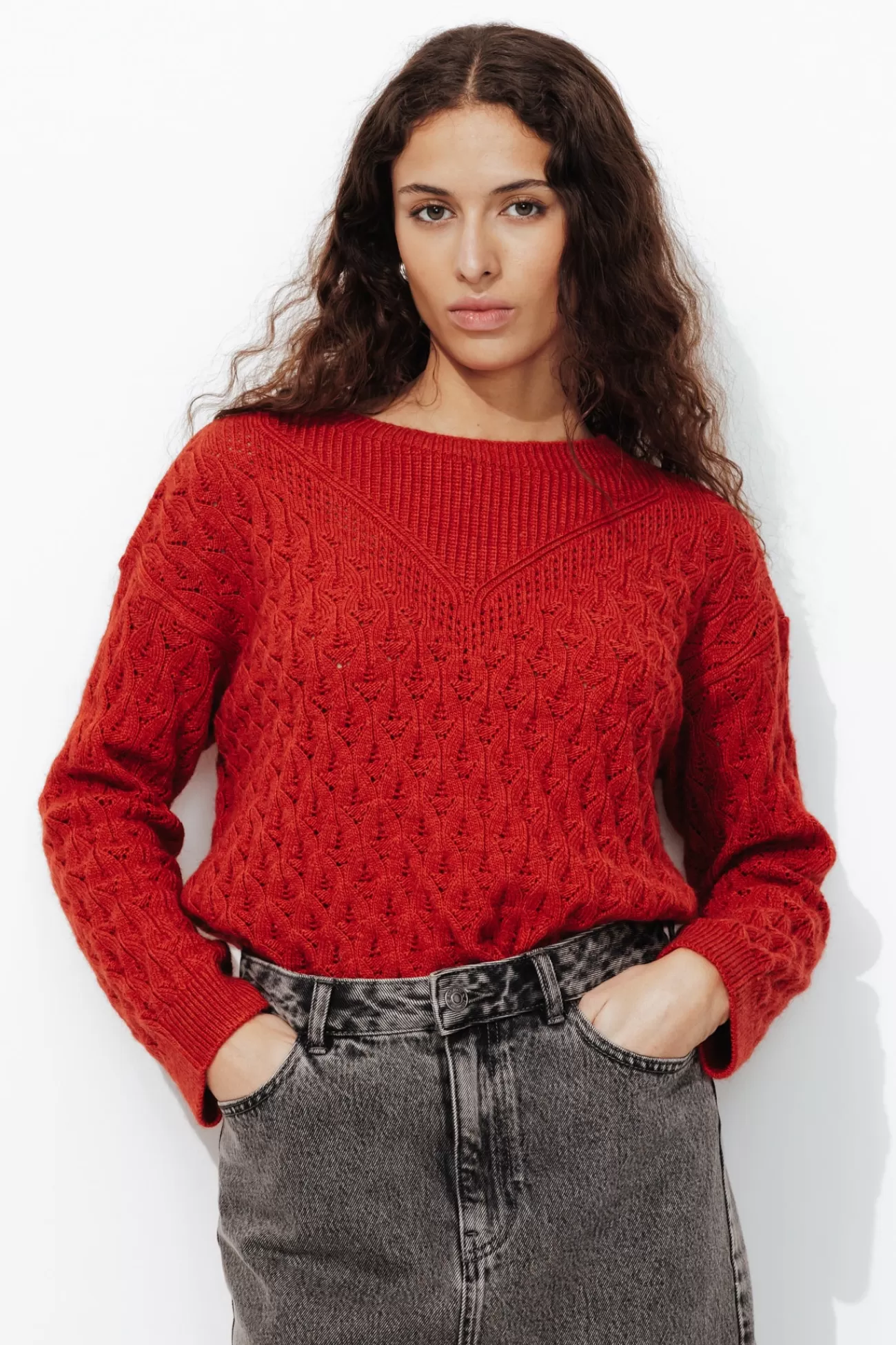 Pull torsadé col rond Femme - | Promod Flash Sale