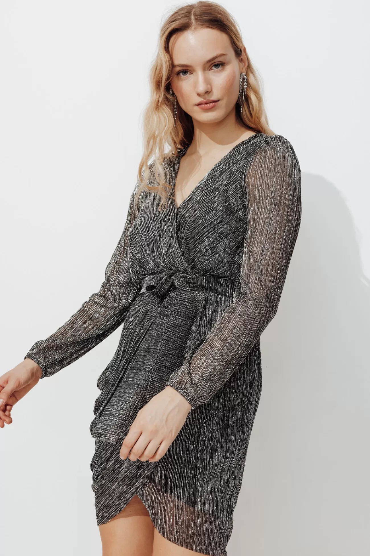 Robe courte pailletée Femme - | Promod Best Sale