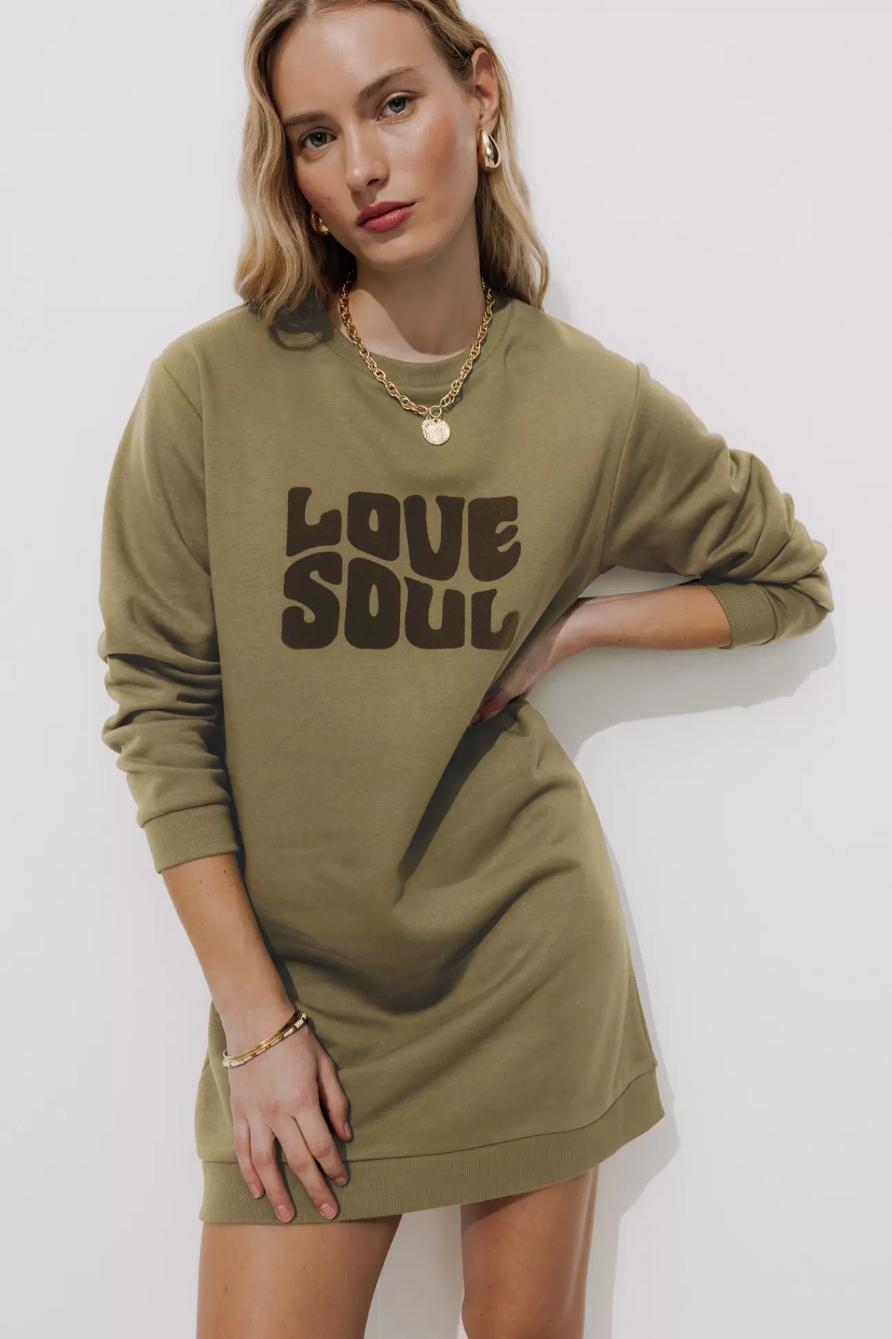 Robe-sweat à message Femme - | Promod New