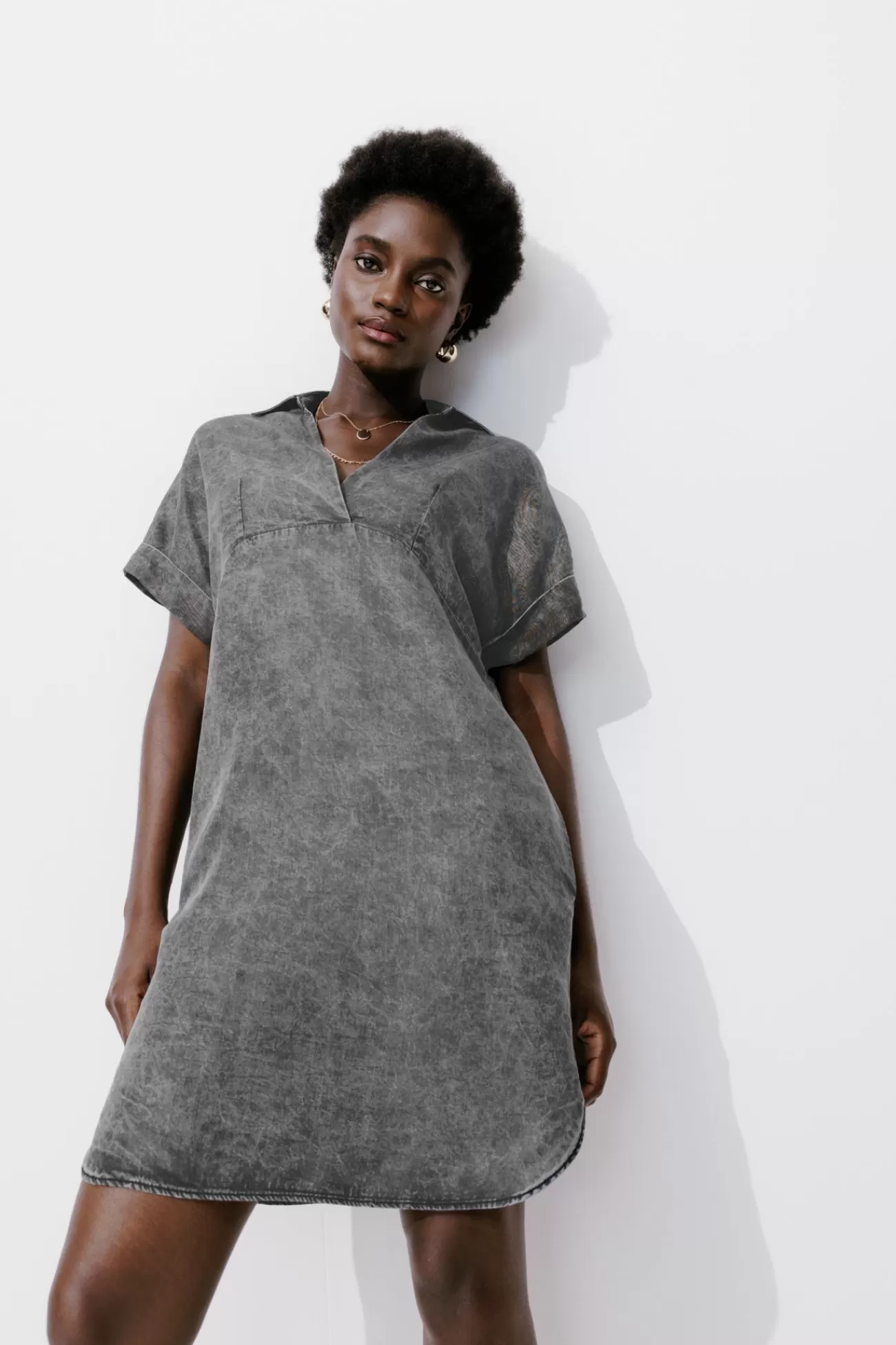 Robe-tunique éco-conçue - Jeans gris | Promod Sale