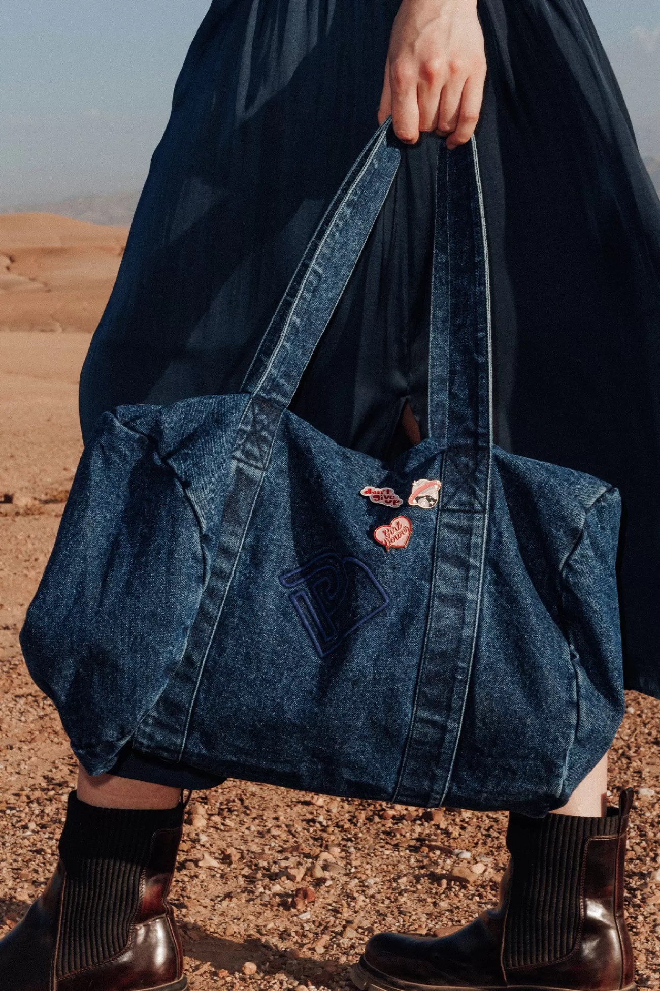 Sac bowling en jean Femme - Jean moyen | Promod Online