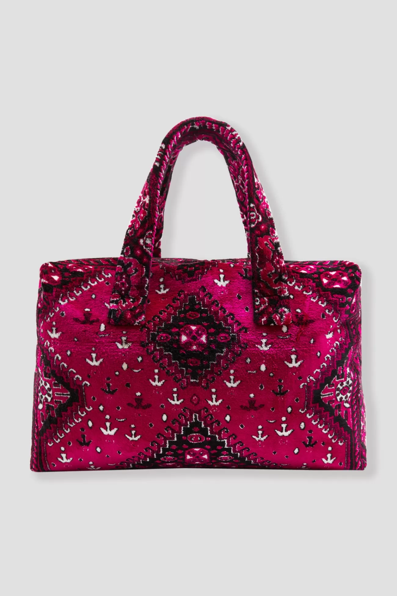 Sac 24H en velours LALLA - Rose fuchsia | Promod Store