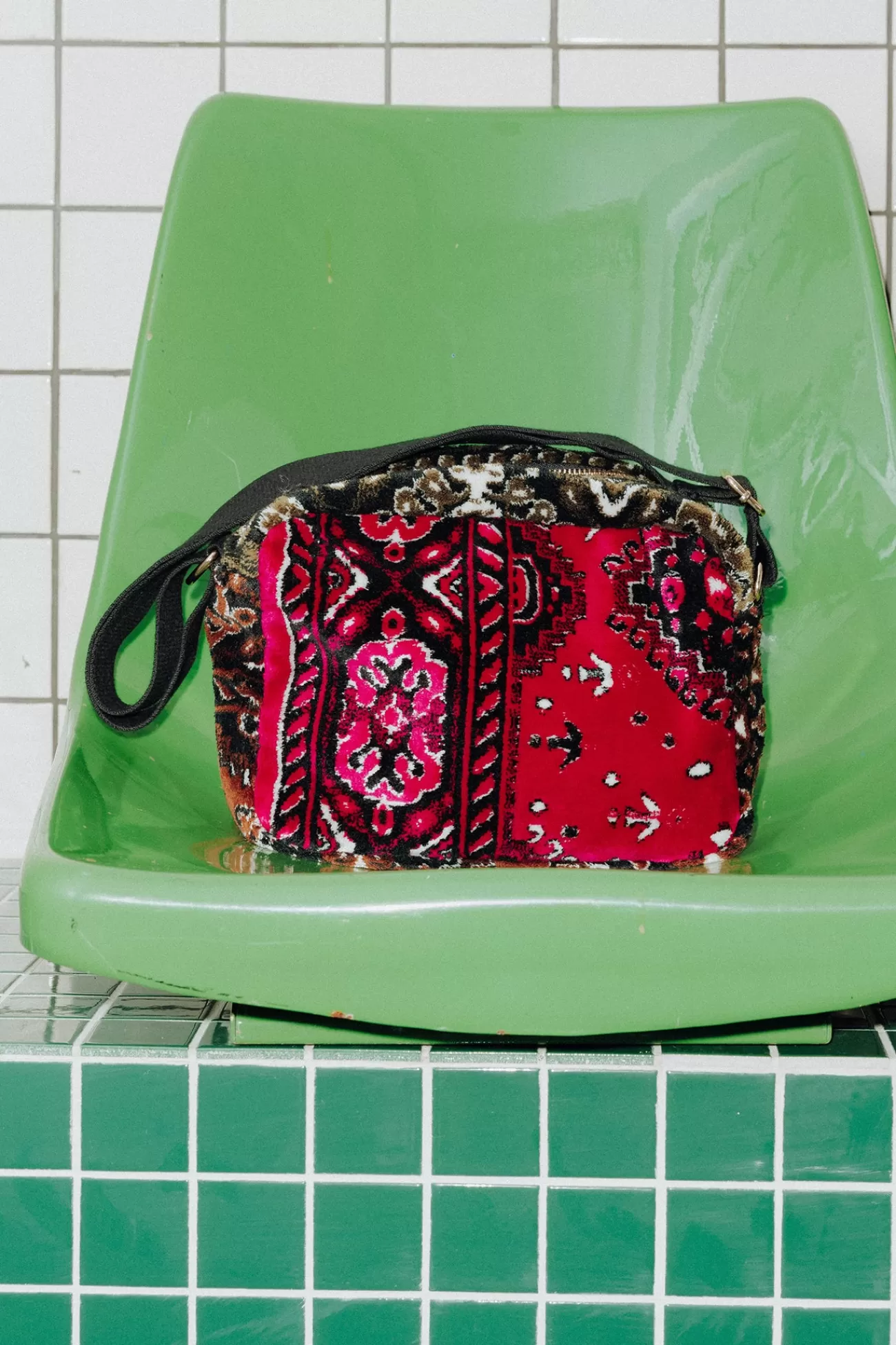 Sacoche en velours LALLA - Imprimé multicolore | Promod Sale