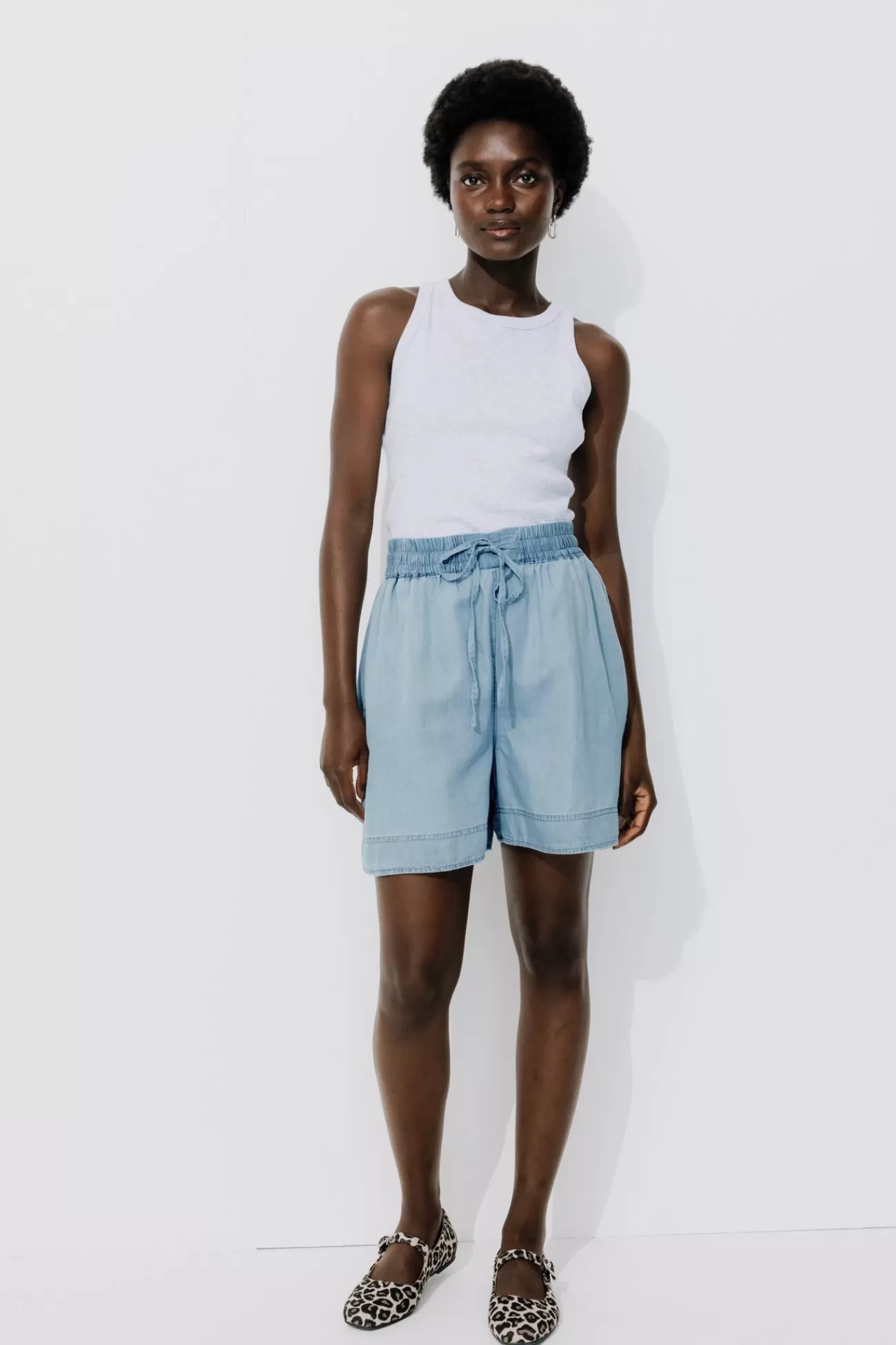 Short fluide blue jean - Jean clair | Promod Sale