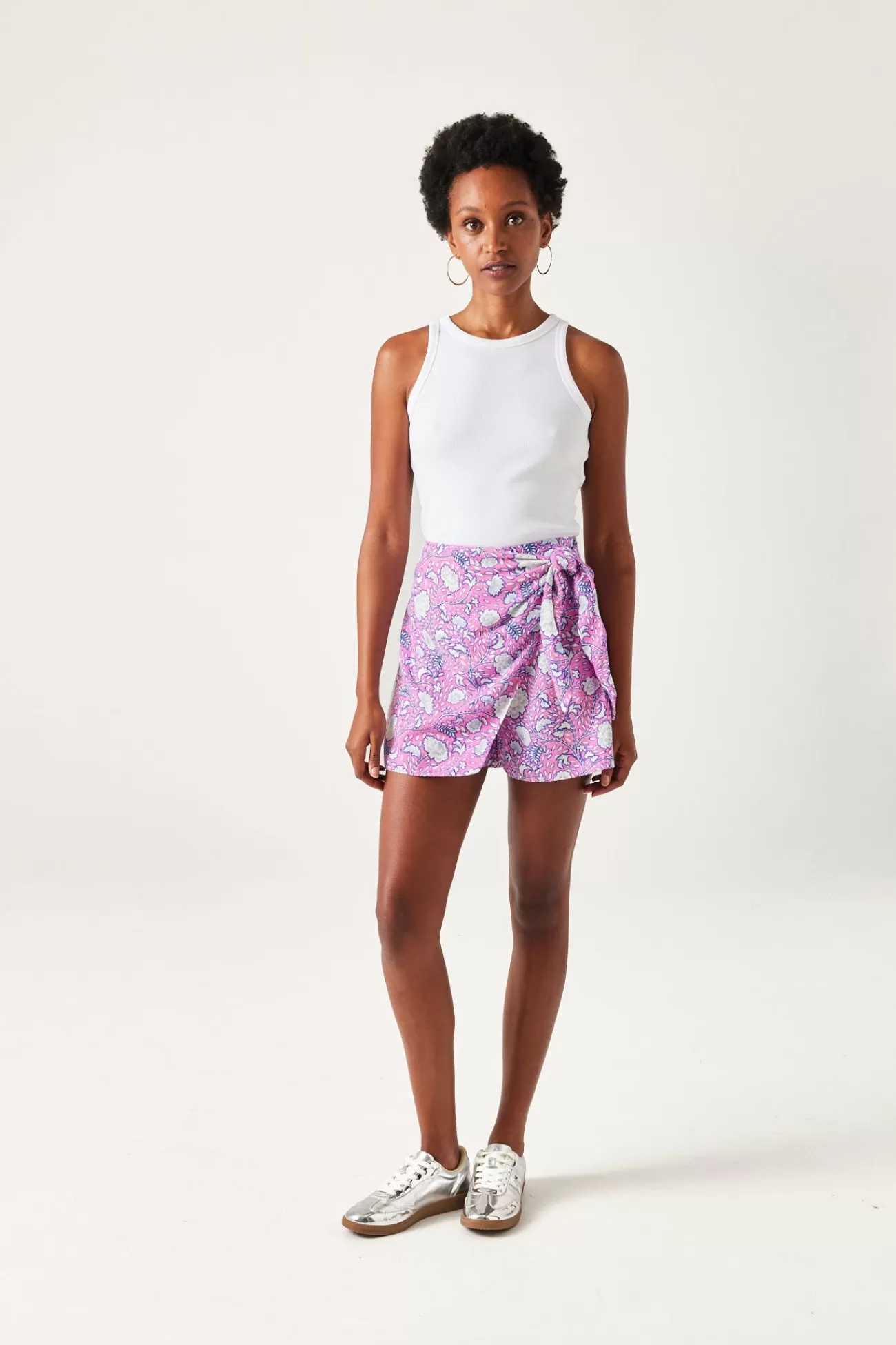 Short fluide motifs indiens - Imprimé rose | Promod Hot