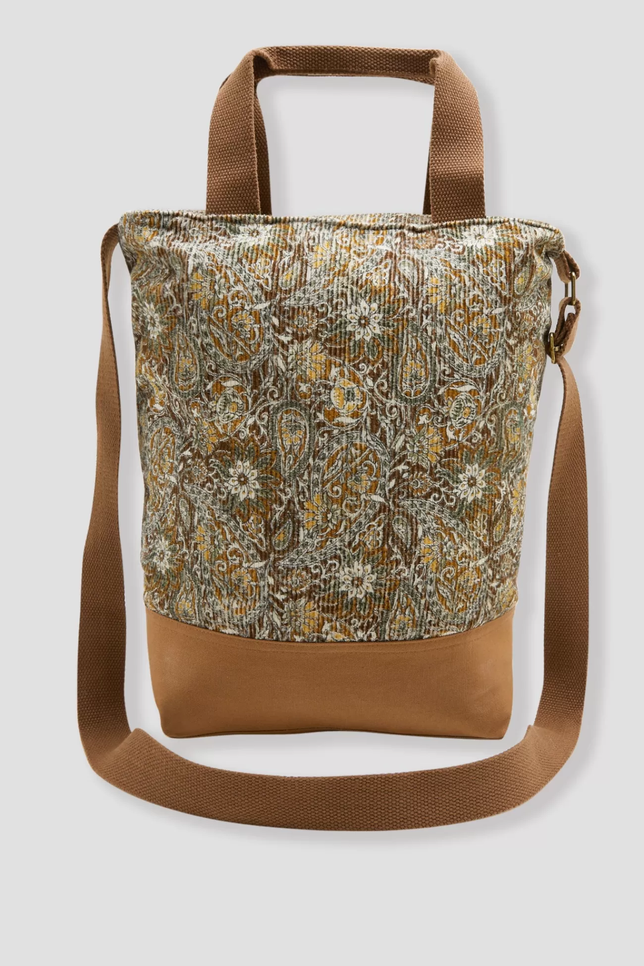 Tote bag en velours imprimé - Imprimé marron | Promod Discount