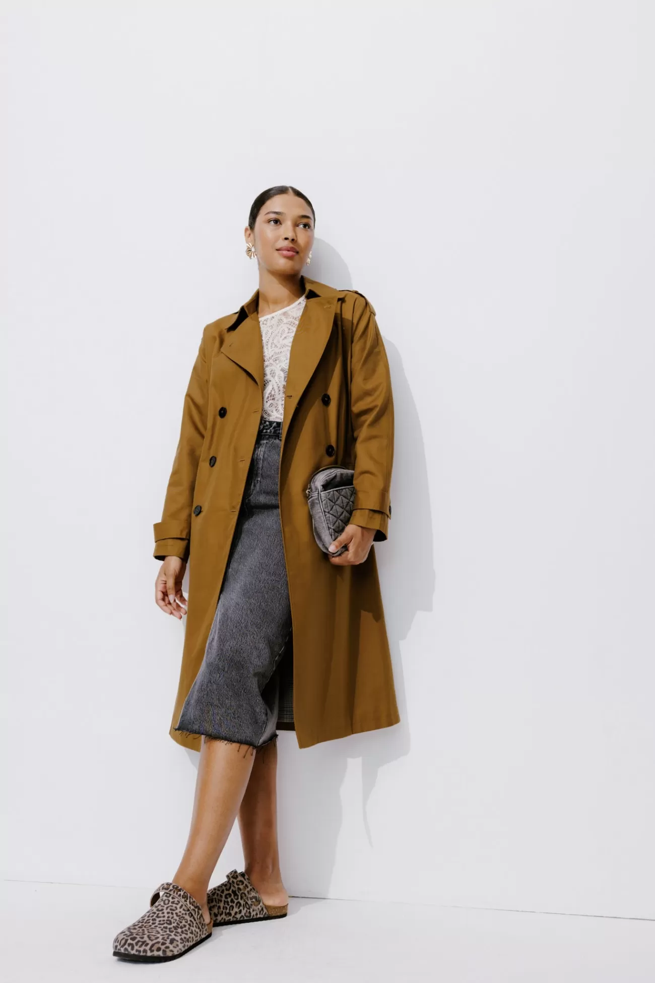 Trench uni ceinturé Femme - | Promod Fashion