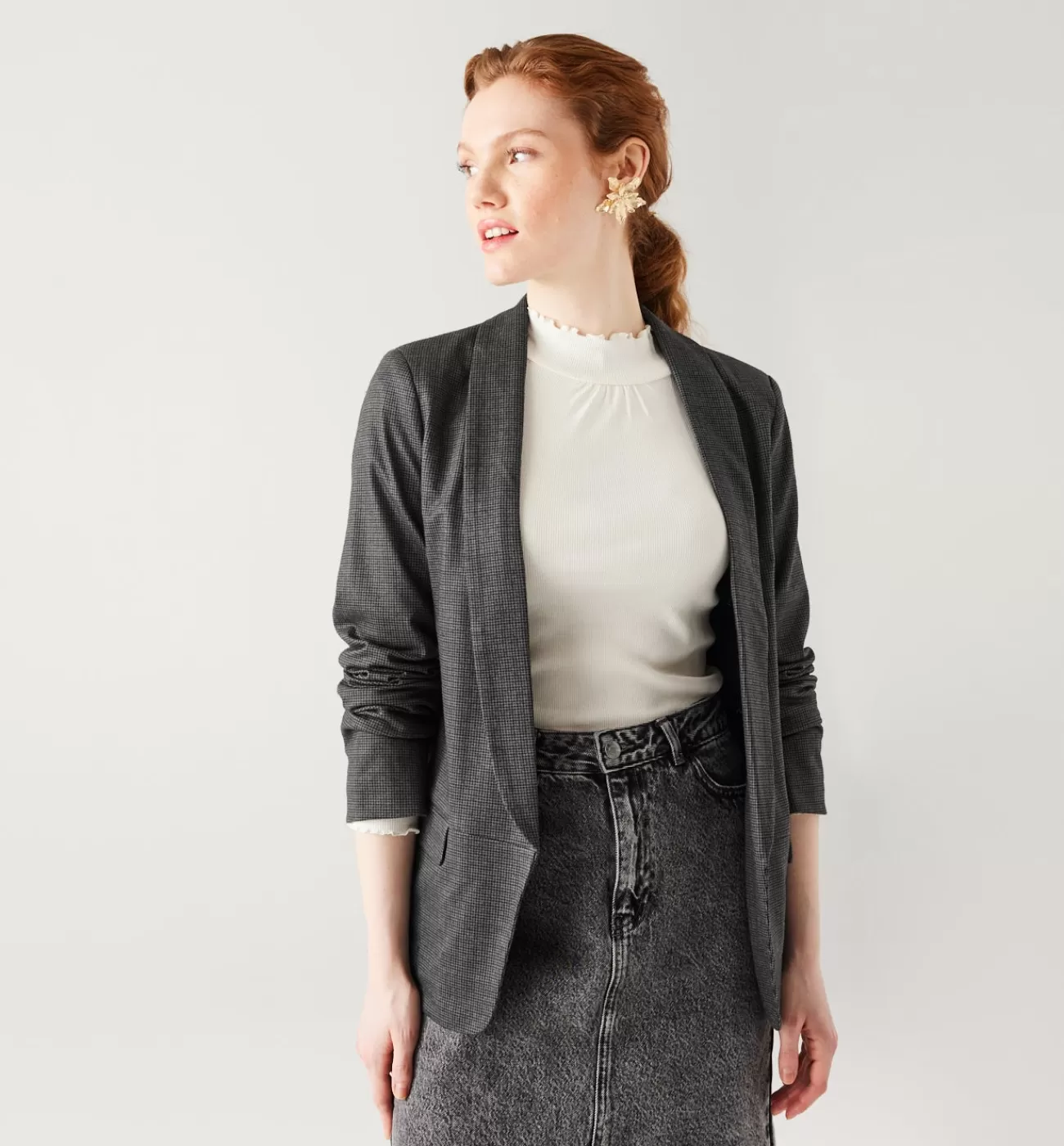 Veste de tailleur Femme - Imprimé noir | Promod Cheap