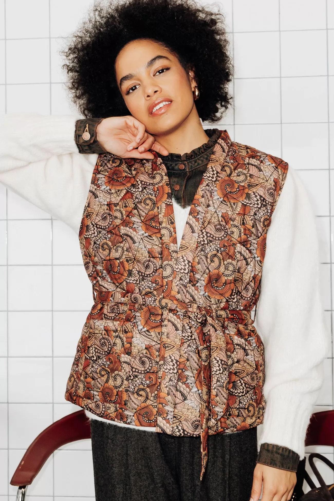 Veste matelassée imprimée - Imprimé multicolore | Promod Store